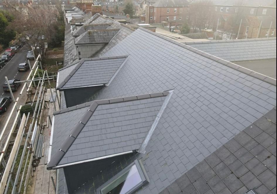 Completed roofing project in Greenwich