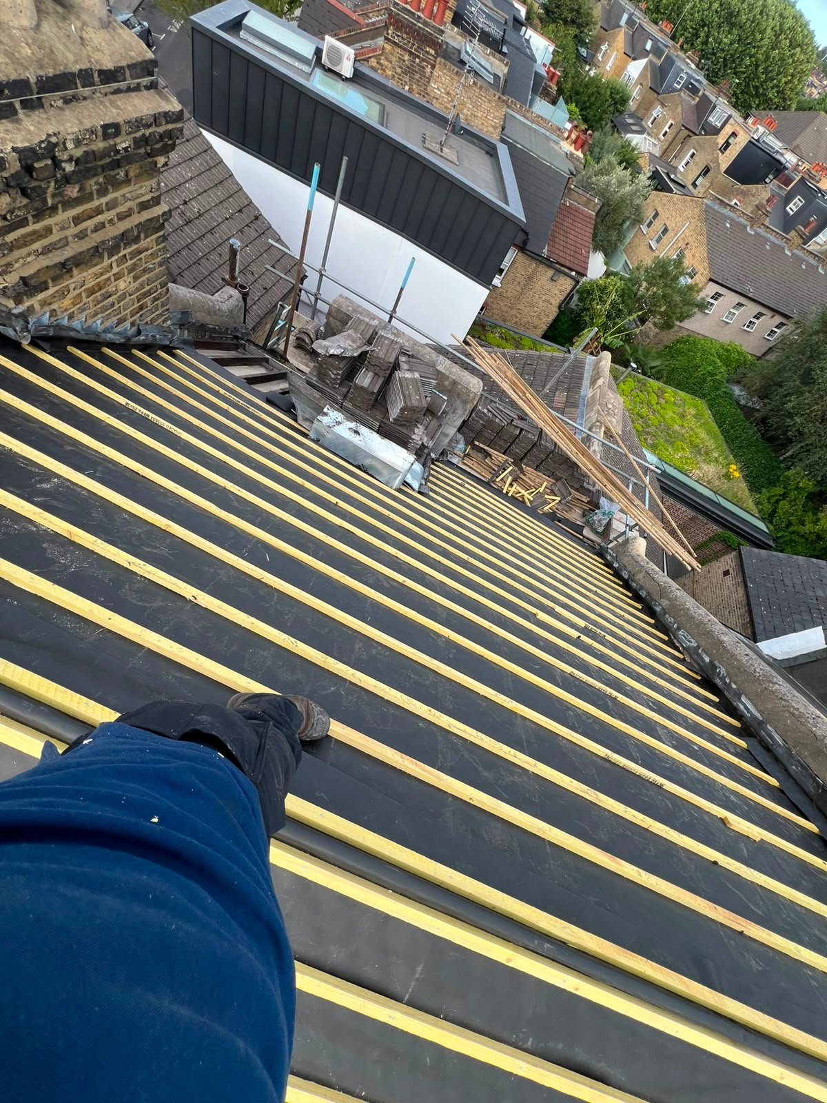 Roof repair project
