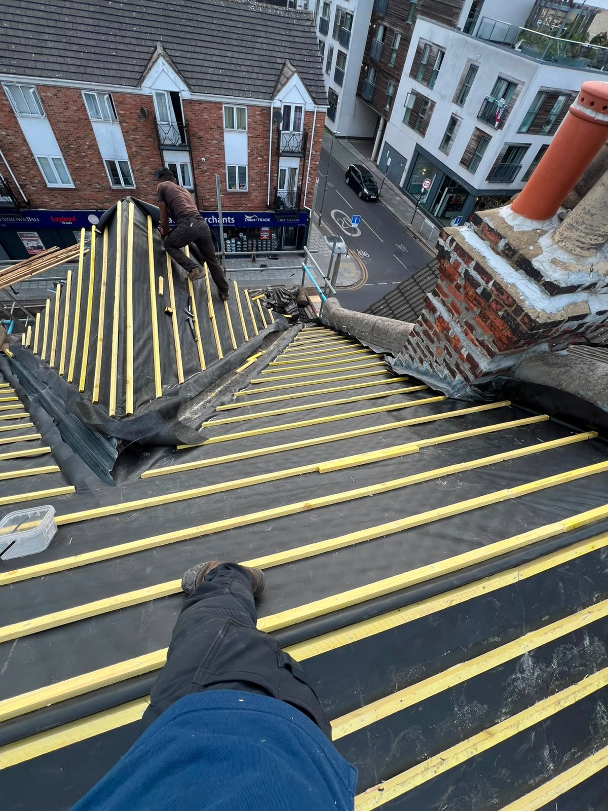 Roof repair project
